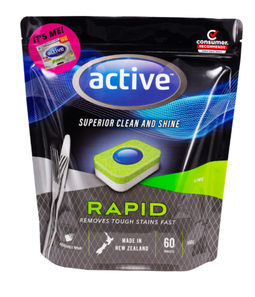Active Rapid Lime & Baking Soda Dishwash Tablets 60pk