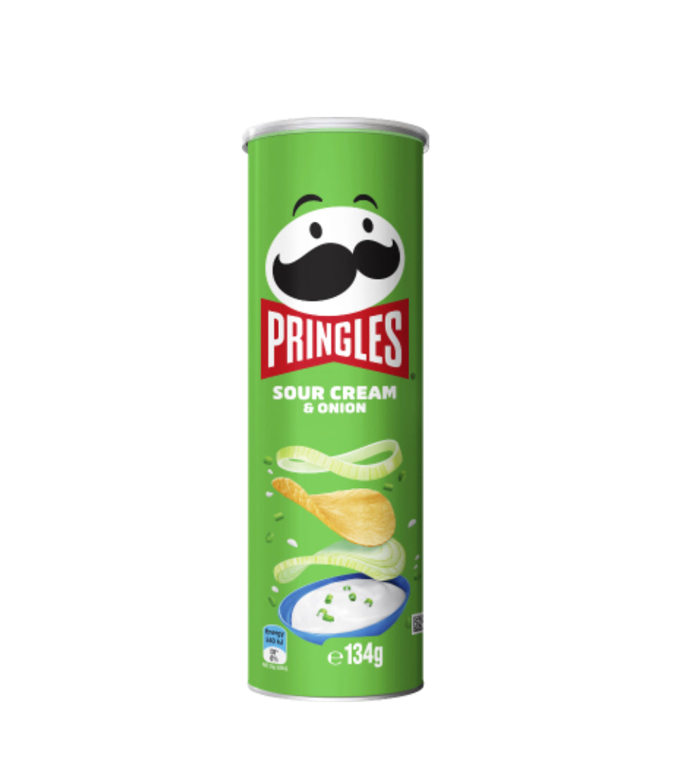 Pringles Sour Cream & Onion Potato Chips 134g -(B2B)