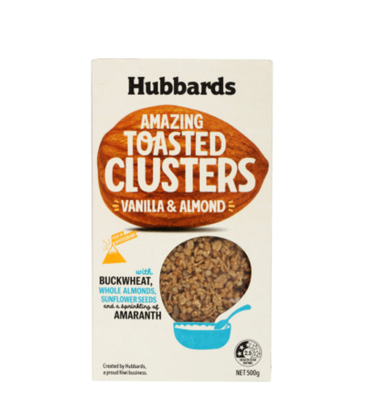 Hubbards Vanilla & Almond Amazing Toasted Clusters 500g -(B2B)