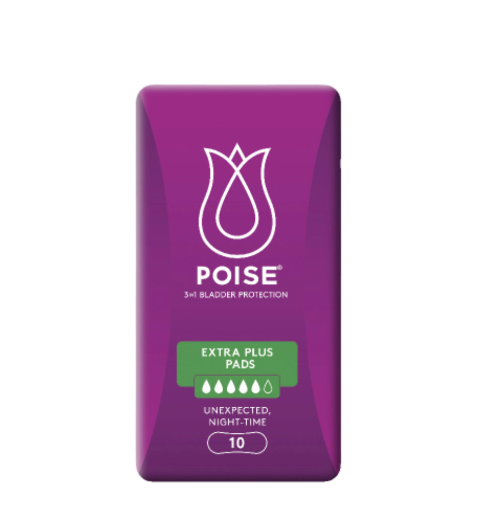Poise Extra Plus Pads 10pk -(B2B)