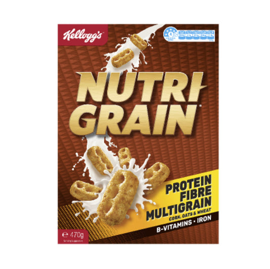 Kellogg's Nutri-Grain Breakfast Cereal 470g -(B2B)