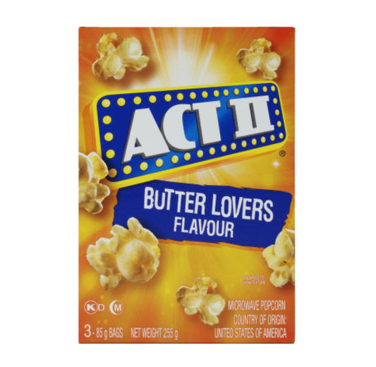 Act II Butter Flavour Microwave Popcorn 3pk -(B2B)