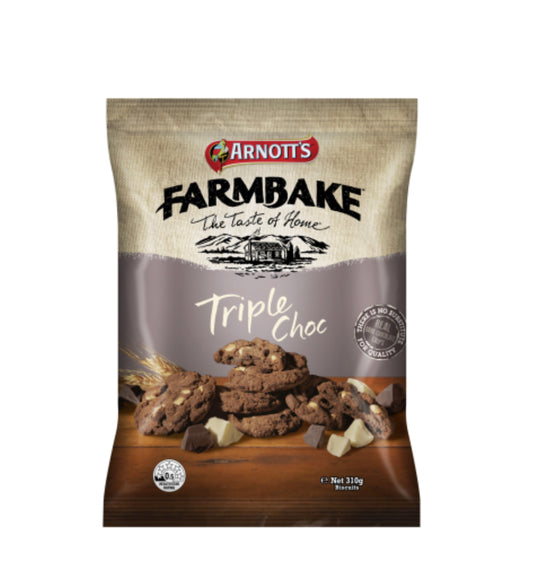 Arnott's Farmbake Triple Choc Biscuits 310g