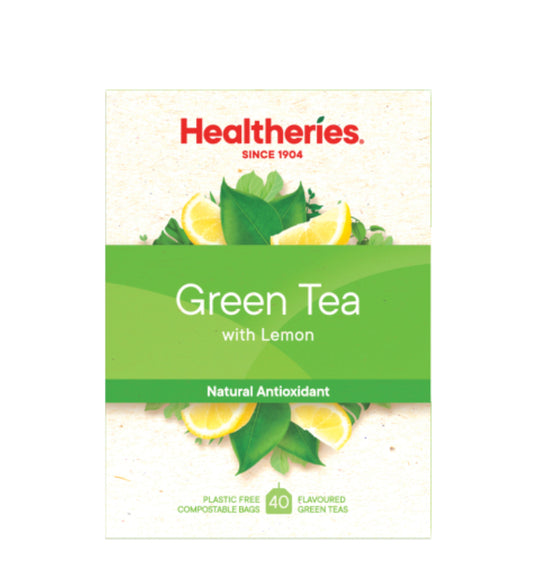 Healtheries Green Tea with Lemon Tea Bags 40pk
