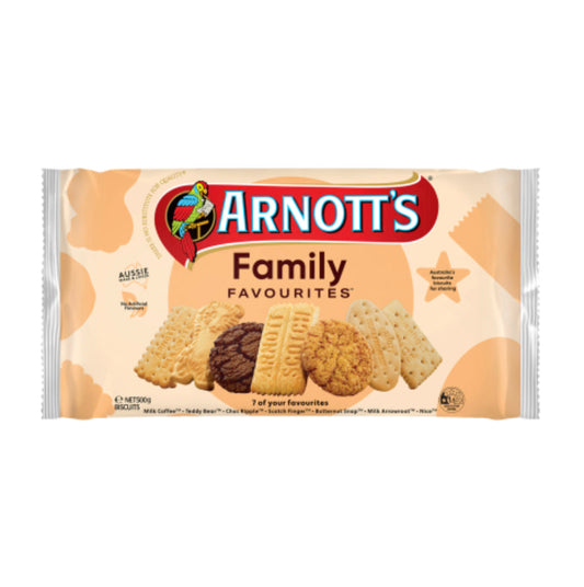 Arnott's Family Favourites Biscuits 500g -(B2B)