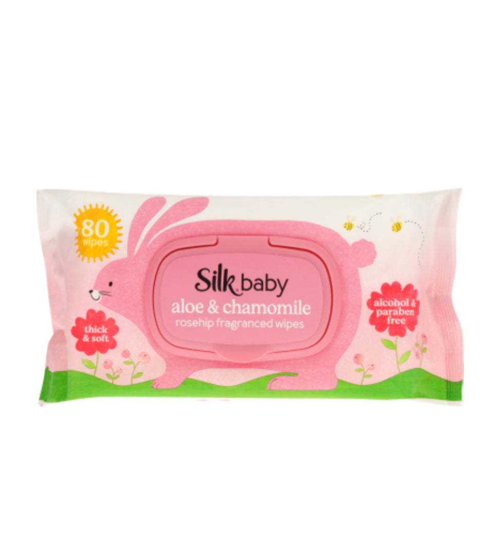Silk Aloe Vera & Chamomile Quality Baby Wipes 80pk