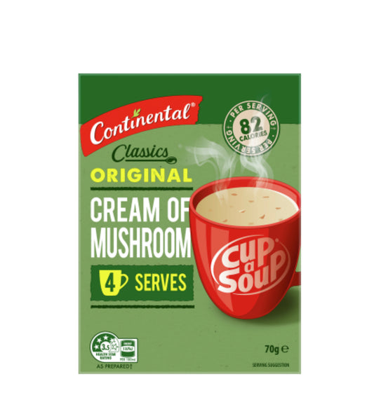 Continental Original Cream Of Mushroom Cup a Soup 4pk
