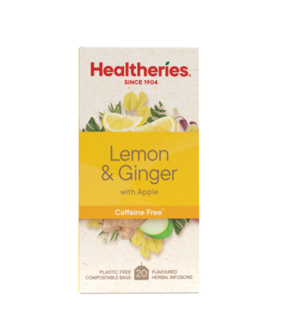 Healtheries Lemon & Ginger With Apple Tea Bags 20pk