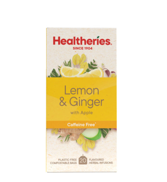 Healtheries Lemon & Ginger With Apple Tea Bags 20pk