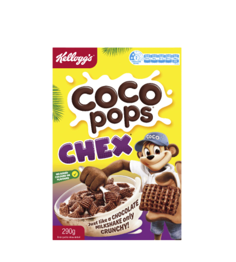 Kellogg's Coco Pops Chex Breakfast Cereal 290g -(B2B)