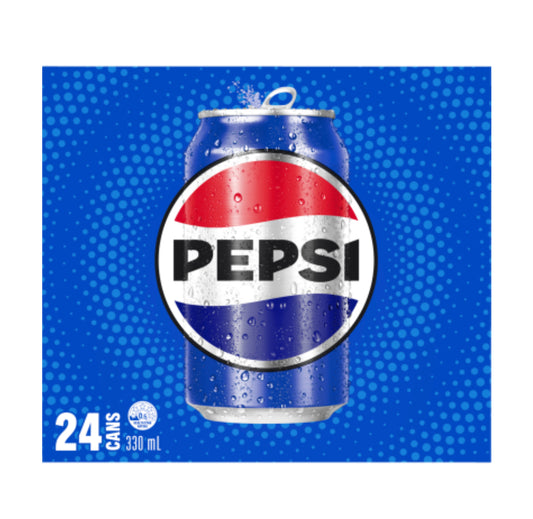 Pepsi Soft Drink Cans 24 x 330ml
