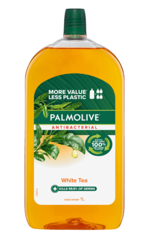 Palmolive Antibacterial White Tea Liquid Handwash Refill 1L