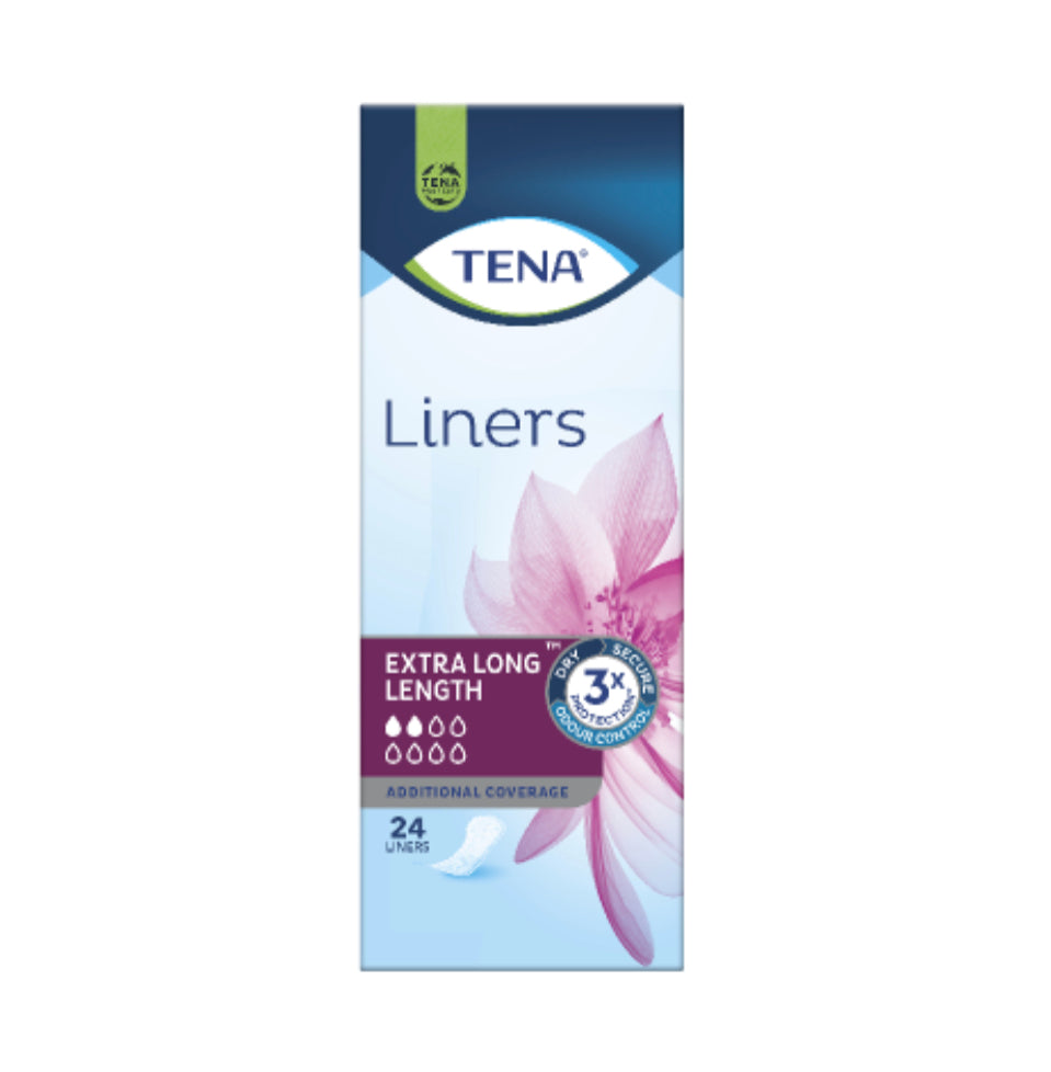 Tena Extra Long Length Liners 24pk -(B2B)