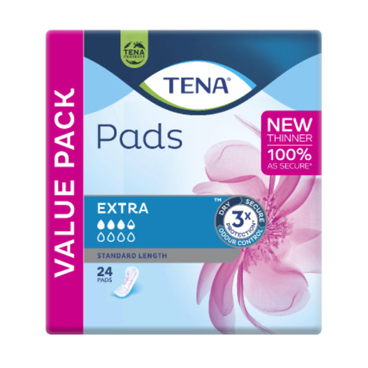 Tena Extra Standard Length Pads 24pk