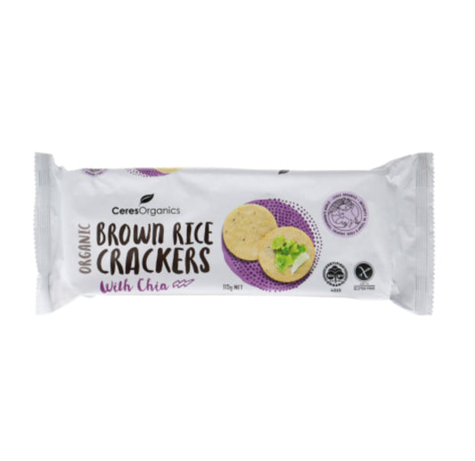 Ceres Organics Organic Chia Brown Rice Crackers 115g
