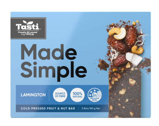 Tasti Made Simple Muesli Bars Lamington 5pk -(B2B)