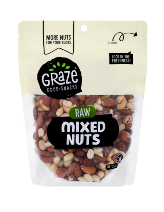 Graze Raw Mixed Nuts 550g