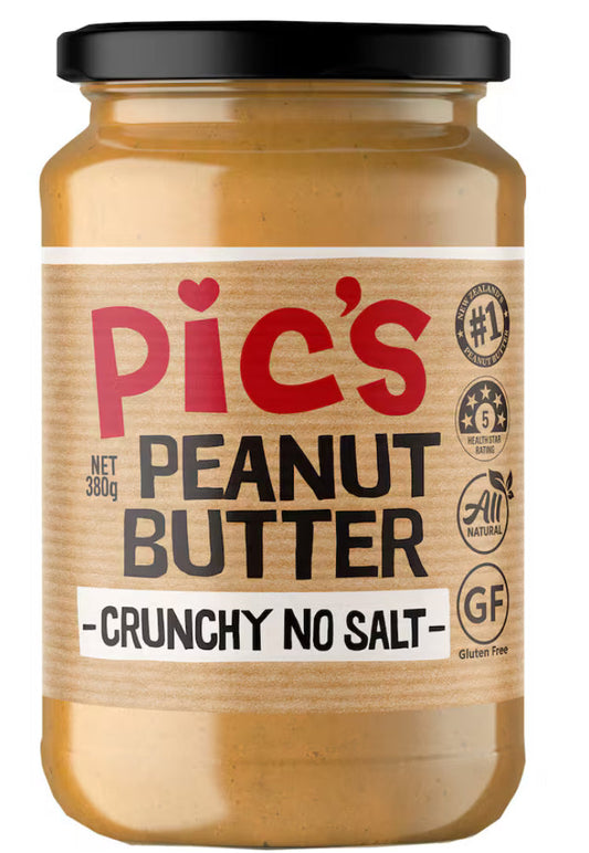 Pic's Peanut Butter Crunchy No Salt 380g -(B2B)