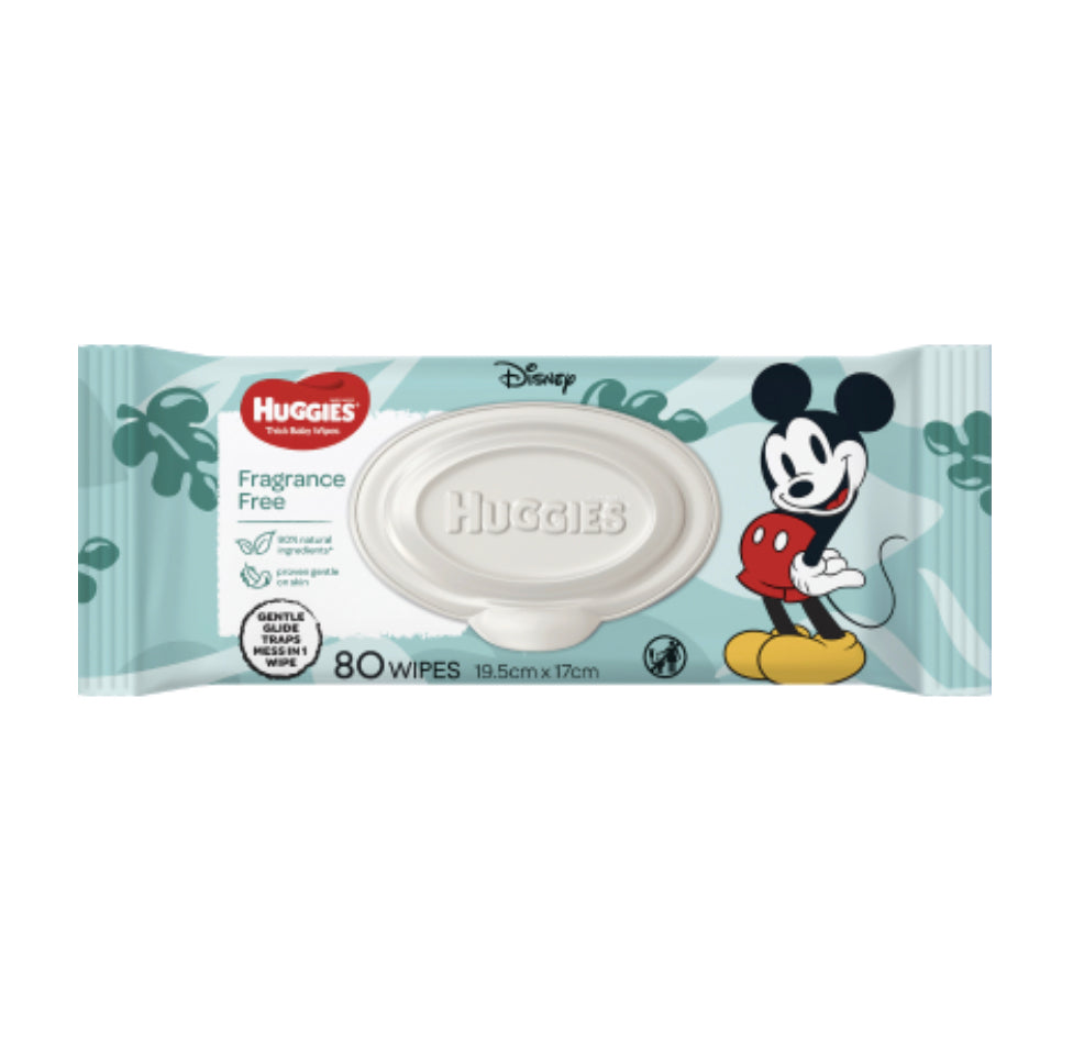 Huggies Fragrance Free Baby Wipes 80pk