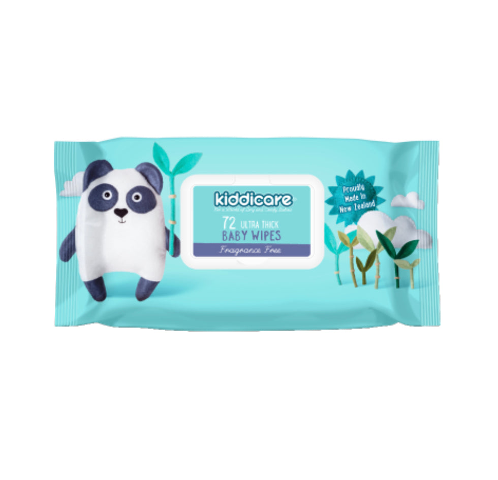Kiddicare Fragrance Free Ultra Thick Baby Wipes 72pk -(B2B)