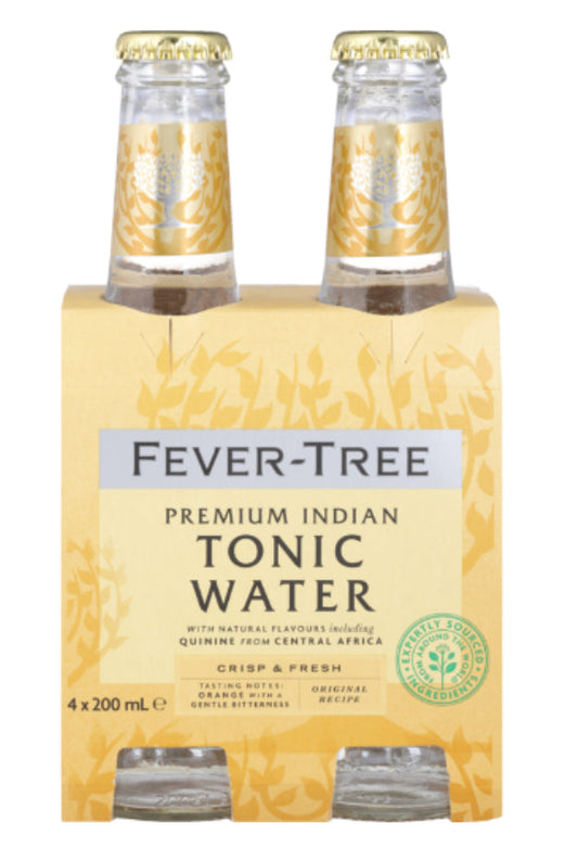 Fever Tree Premium Indian Tonic Water  Botttles 4x200ml -(B2B)
