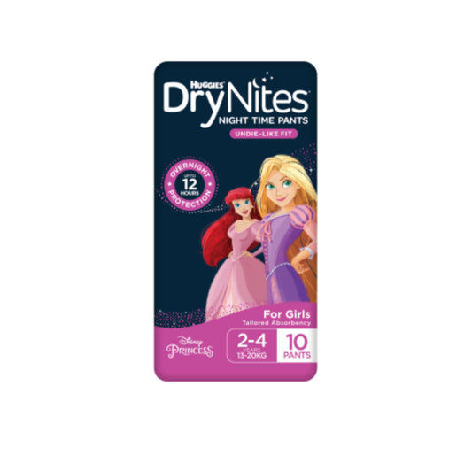 Huggies DryNites Night Time Pants for Girls 2-4 Years 13-20kg 10pk