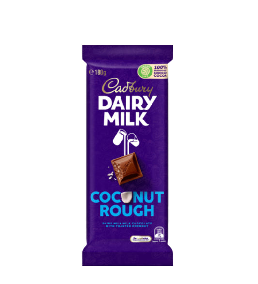 Cadbury Dairy Milk Coconut Rough Chocolate Block 180g