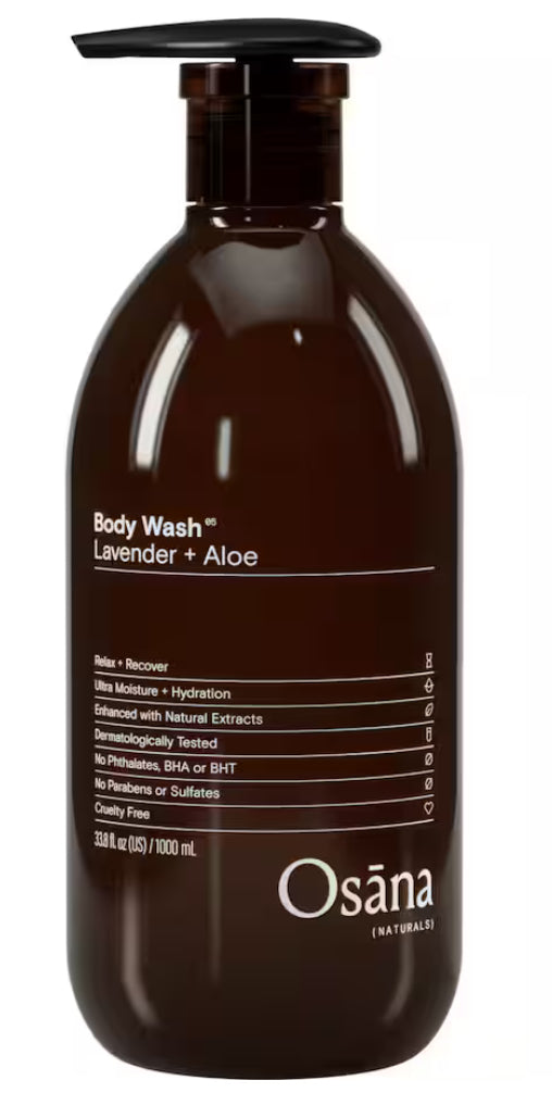 Osana Naturals Body Wash Lavender + Aloe Water 1L