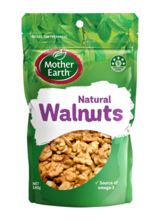 Mother Earth Natural Walnuts 140g -(B2B)