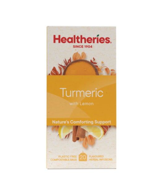 Healtheries Turmeric With Lemon Tea Bags 20pk
