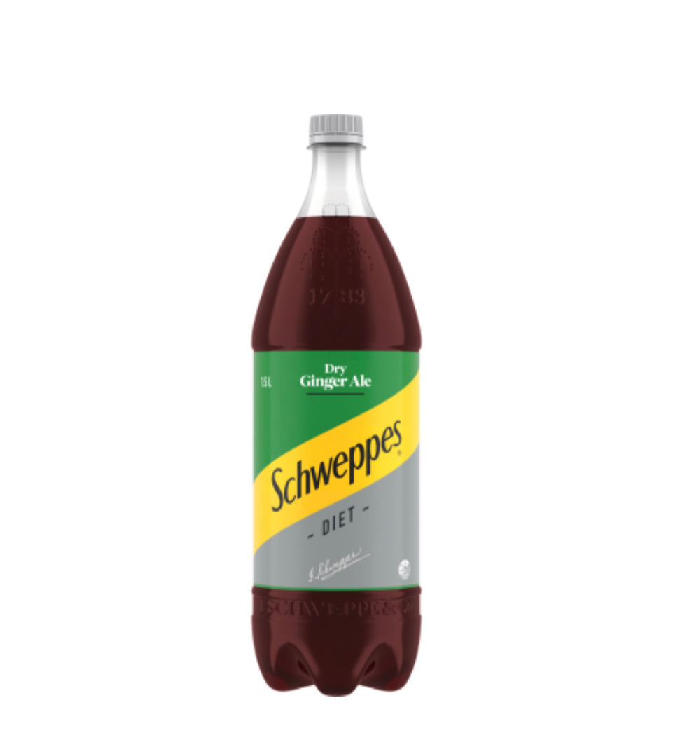 Schweppes Diet Dry Ginger Ale 1.5l -(B2B)