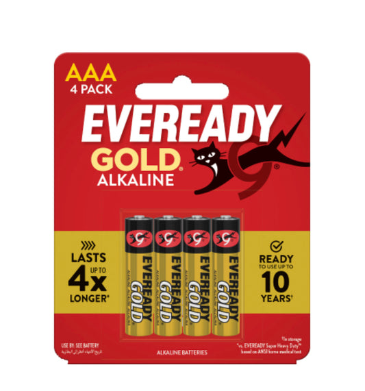 Eveready Gold Alkaline AAA Battery 4pk