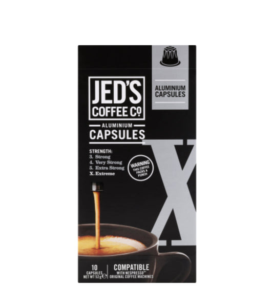 Jed's Coffee Co. X Extreme Coffee Capsules 10pk -(B2B)