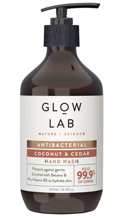 Glow Lab Antibacterial Hand Wash Coconut & Cedar 300ml -(B2B)