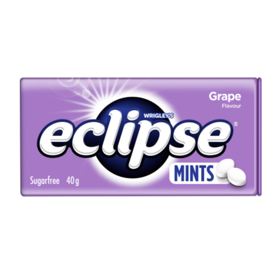 Eclipse Grape Flavour Chewy Mints 40G -(B2B)