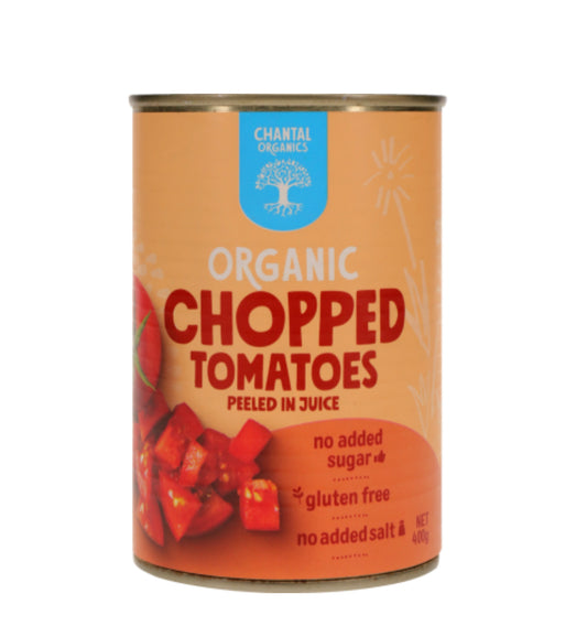 Chantal Organics Organic Chopped Tomatoes Peeled In Tomato Juice 400g