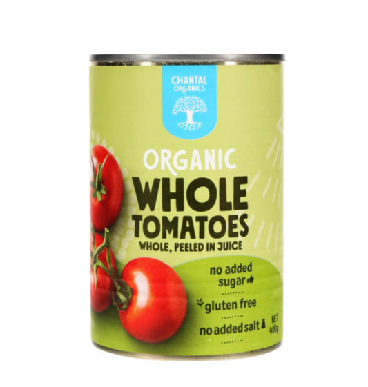 Chantal Organics Organic Whole Tomatoes Peeled In Tomato Juice 400g