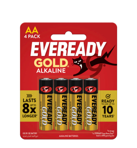 Eveready Gold Alkaline AA Battery 4pk