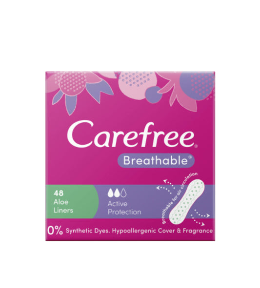 Carefree Breathable Aloe Liners 48pk