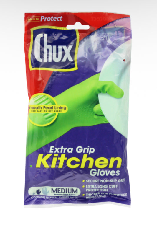 Chux Extra Grip Medium Kitchen Gloves 1pk