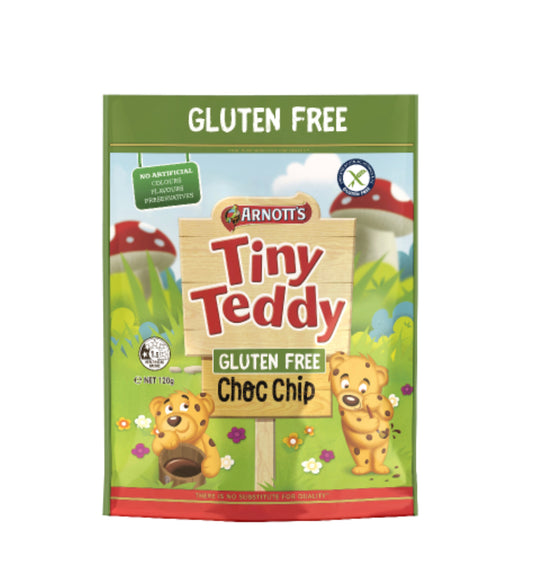 Arnott's Tiny Teddy Gluten Free Choc Chip Biscuits 120g