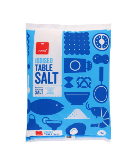 Pams Iodised Table Salt 1kg -(B2B)