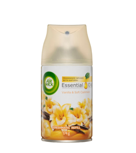 Air Wick Essential Oils Vanilla & Soft Cashmere Freshmatic Refill 174g -(B2B)