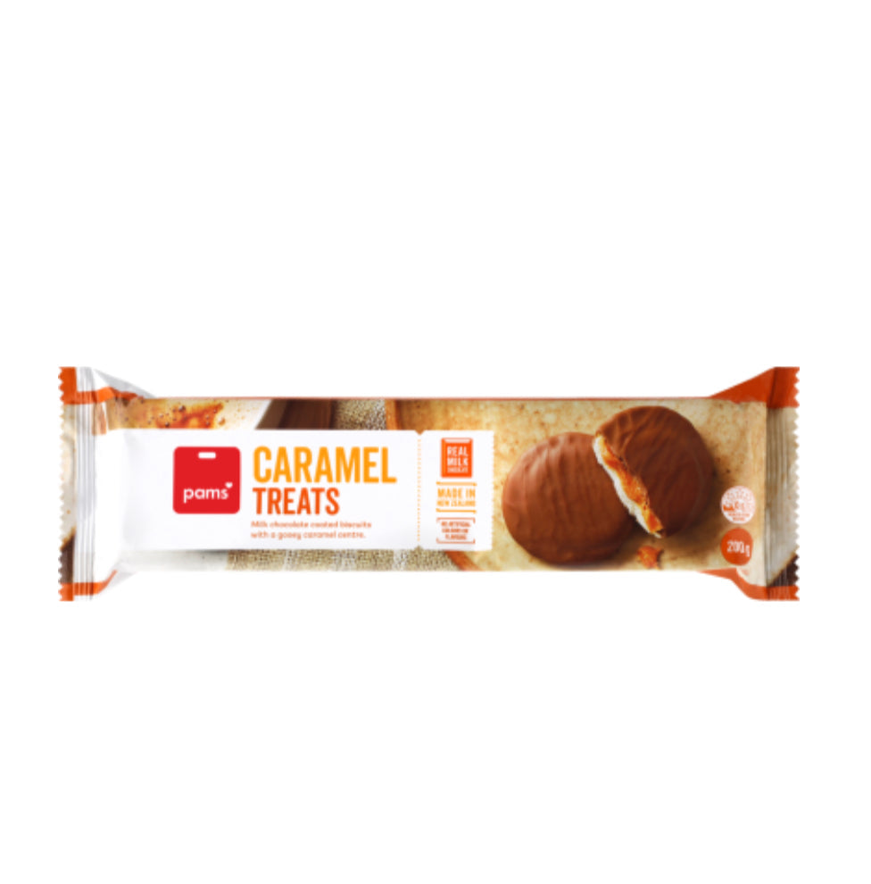 Pams Caramel Treats Biscuits 200g -(B2B)