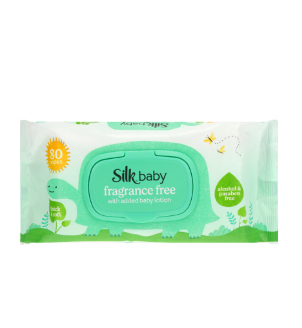 Silk Baby Fragrance Free Wipes 80pk