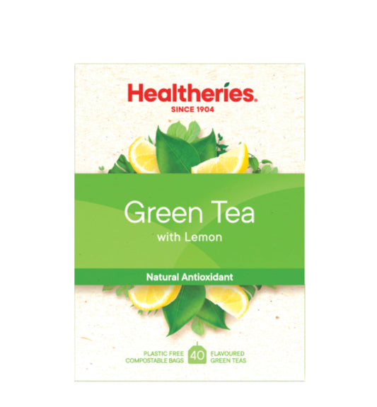 Healtheries Green Tea with Lemon Tea Bags 40pk -(B2B)