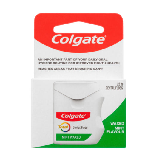 Colgate Total Waxed Mint Flavour Dental Floss 25m