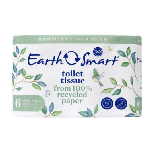 Earthsmart Recycled 2ply Long Toilet Rolls 6pk