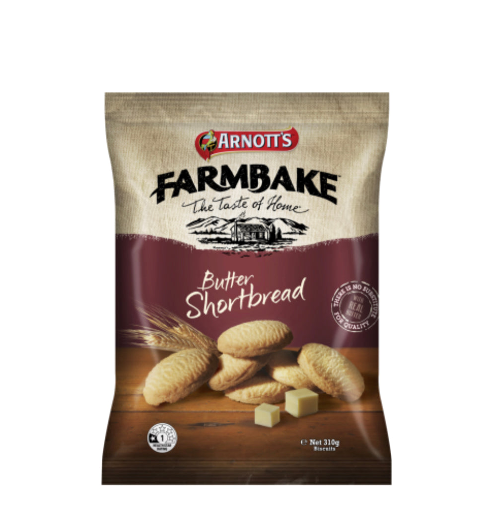 Arnott's Farmbake Butter Shortbread Biscuits 310g