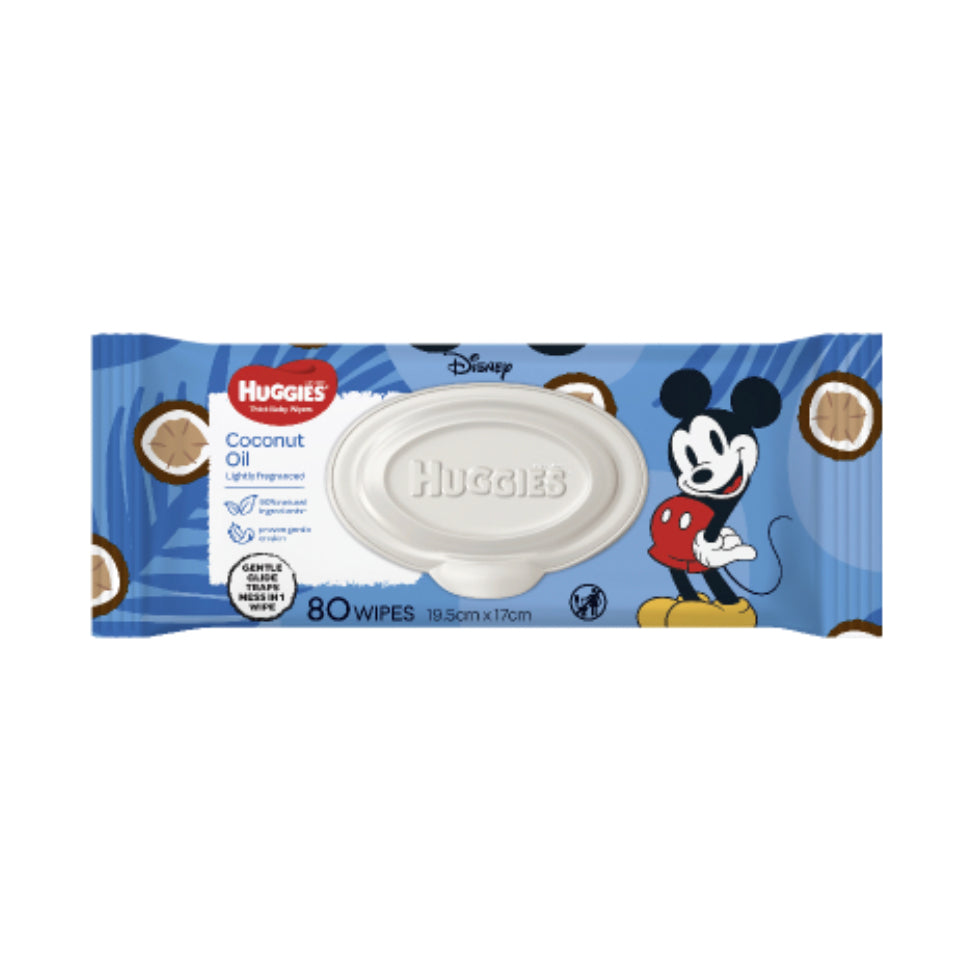 Huggies Coconut Oil Thick Baby Wipes 80pk